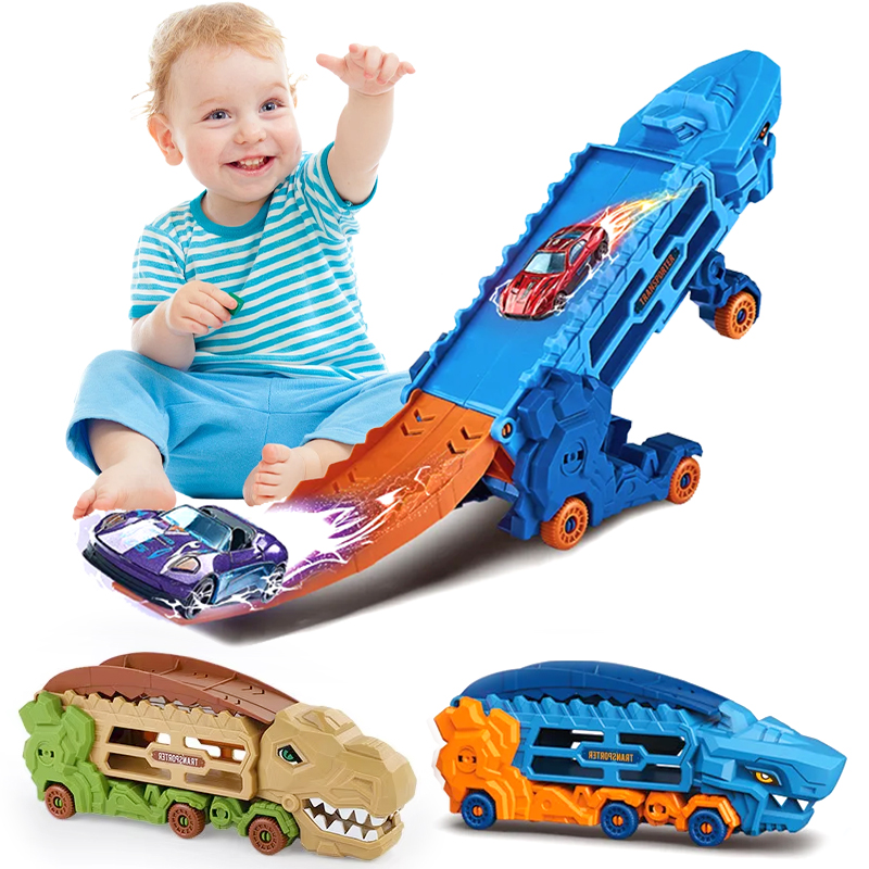 Kids Toys Unique - Transport Dinosaur Truck with Foldable into