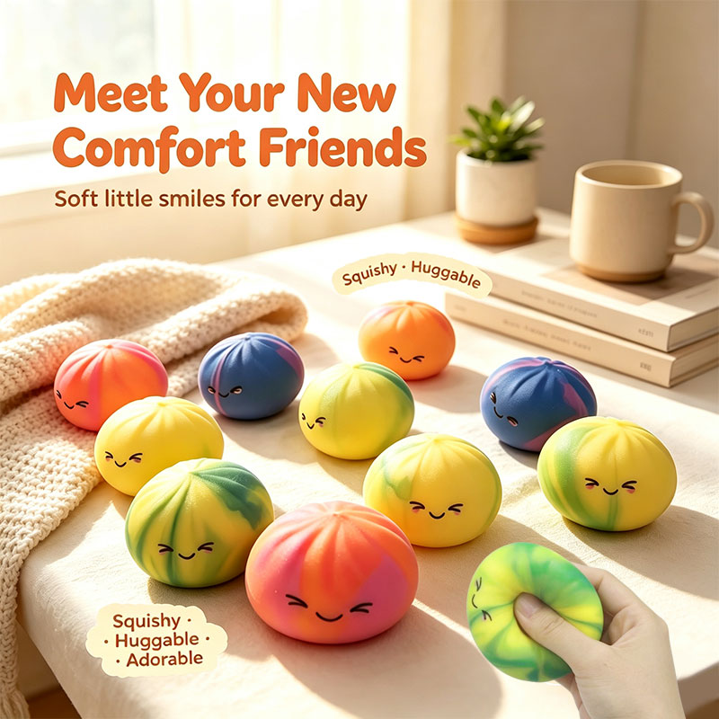 Kids Toys Dumplings - 2026New Rainbow Color Dumpling Squishy Toy