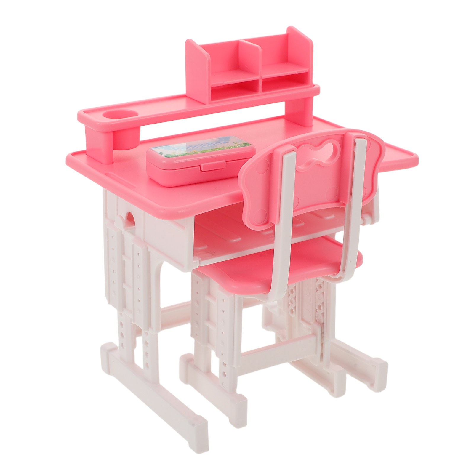 Dollhouse Furniture Set - 1Set Miniature Classroom Desk and Chair