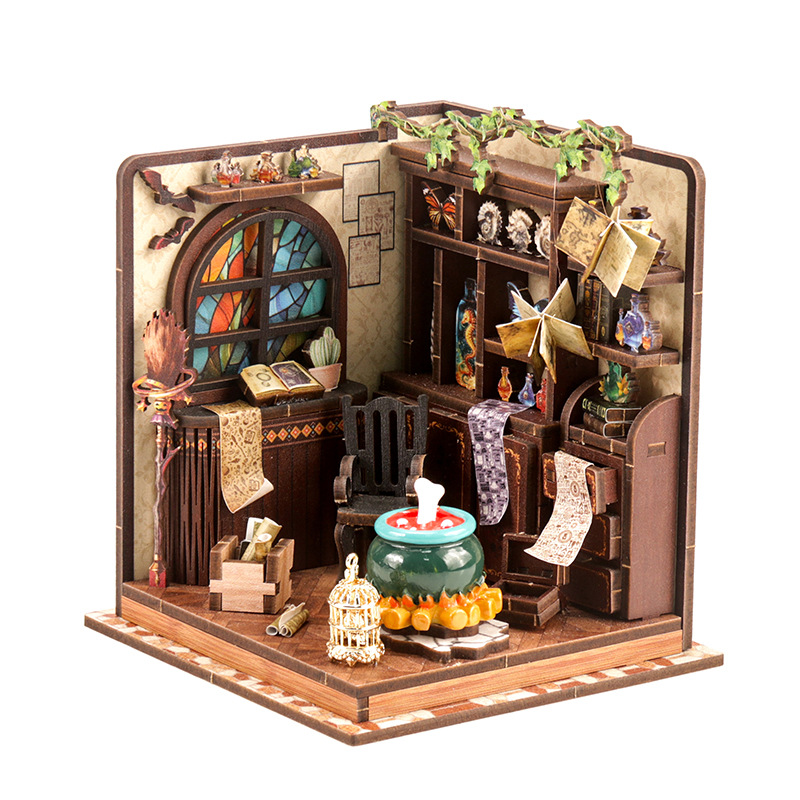 Dollhouse Furniture Set - DIY Wooden Miniature Model Kit Magic