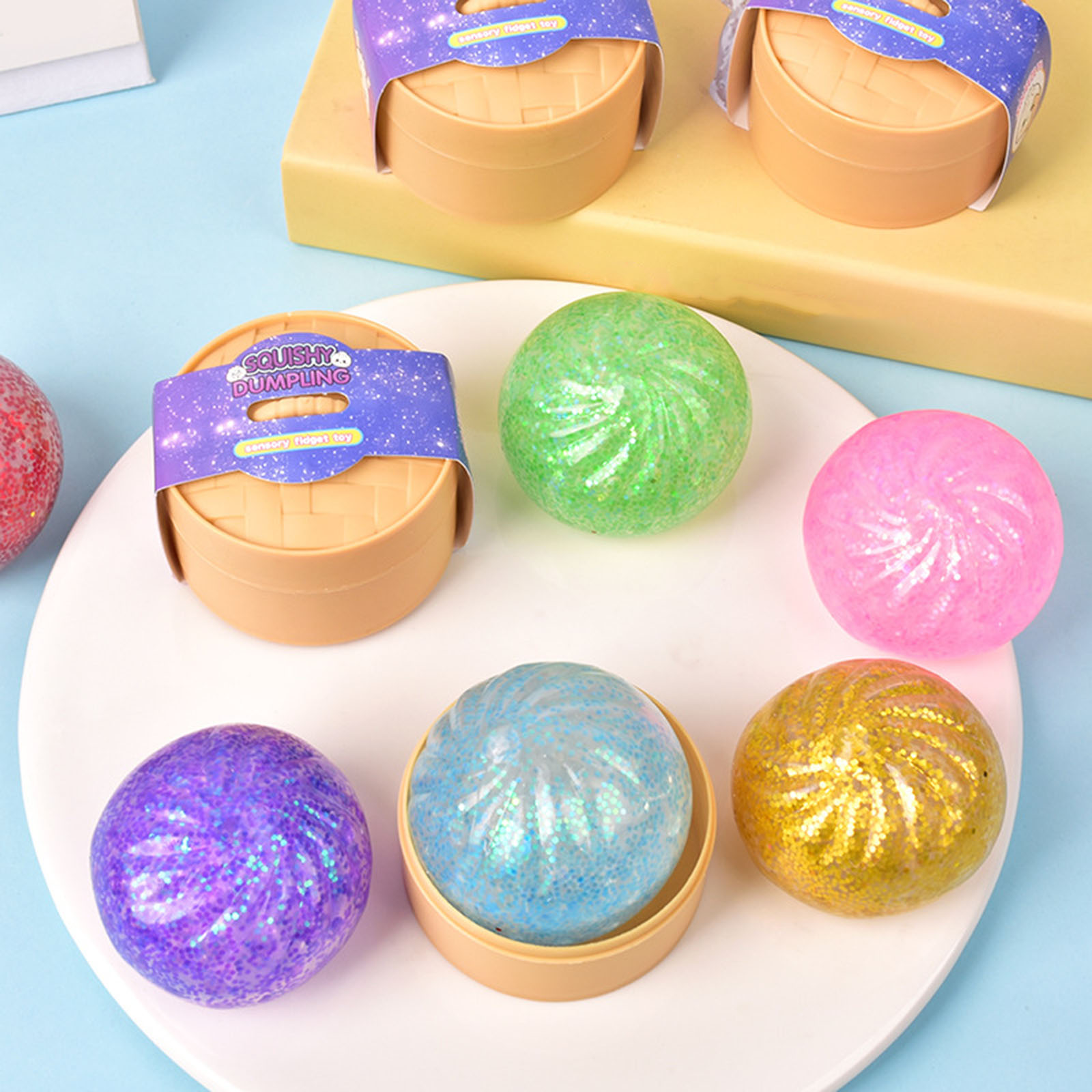 New 12pcs Set Glitter Dumpling - огляд і ціна Kids Toys Dumplings