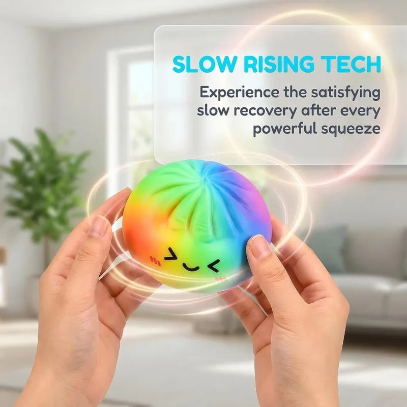 Rainbow Color Dumpling Squishy - огляд і ціна Kids Toys Dumplings