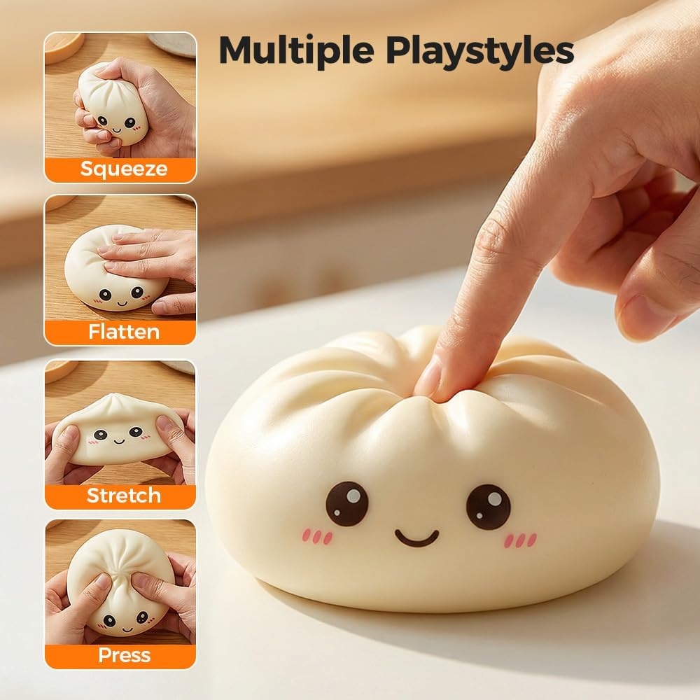 Large Dumpling Stress Ball wit - огляд і ціна Kids Toys Dumplings