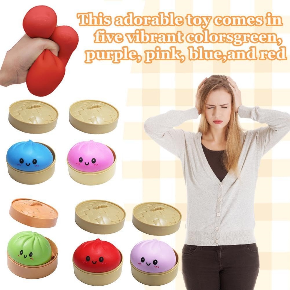 Large Dumpling Stress Ball wit - огляд і ціна Kids Toys Dumplings